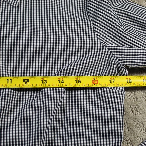 J Crew Size Small Habaerdashery Black and White Check Button Up Shirt - LIKE NEW - Picture 5 of 7